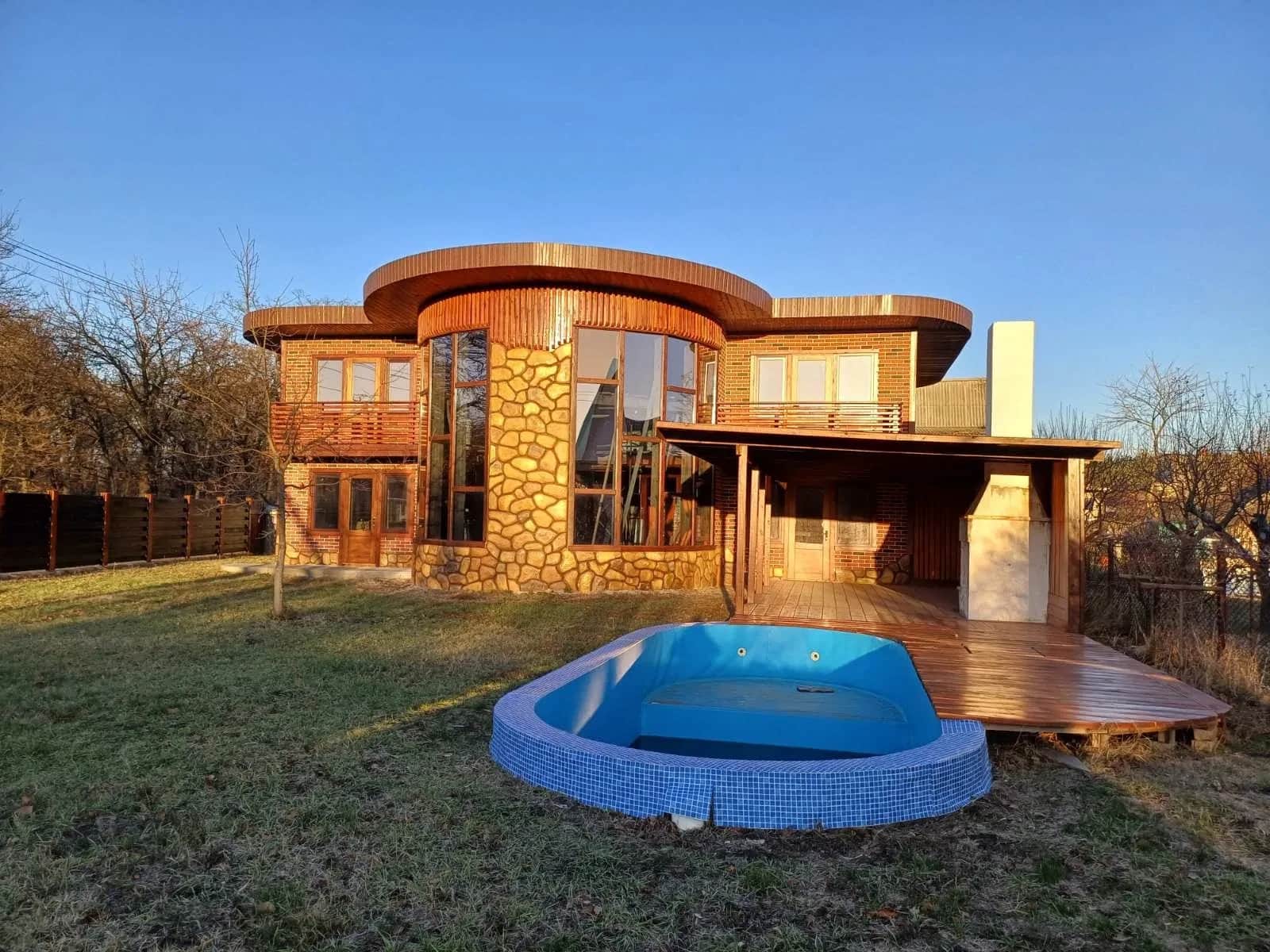 Будинок, Самар: авторський проект, басейн 7х3, під лісом - фото 1