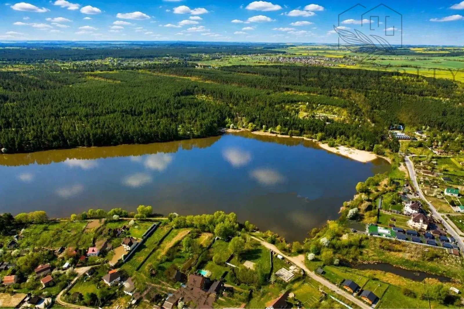 Ділянка 25 соток, Бобриця: під забудову, озеро за 3 хвилини пішки - фото 1