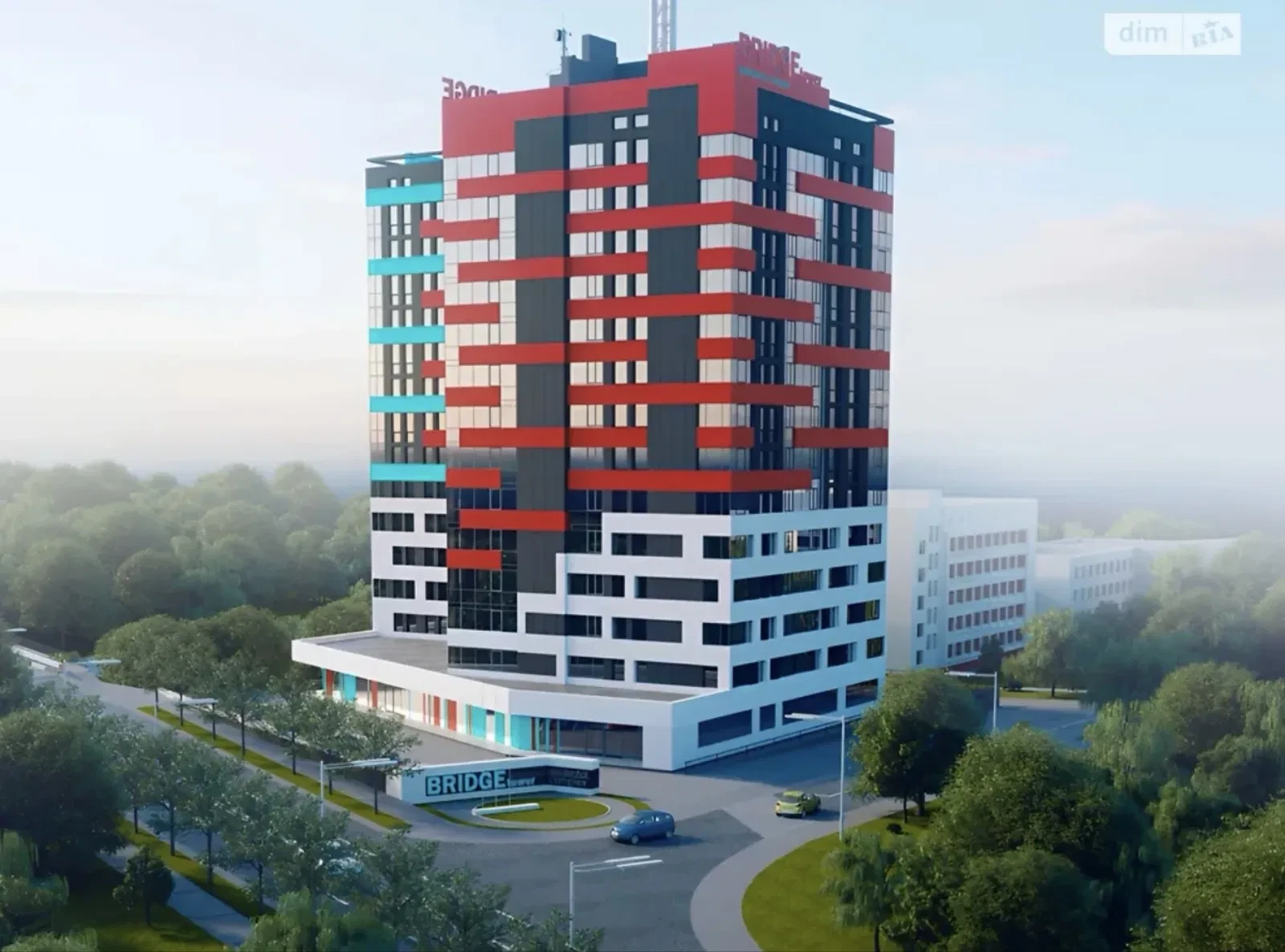 2-кімнатна квартира у ЖК Bridge Tower: власна котельня, паркінг - фото 1