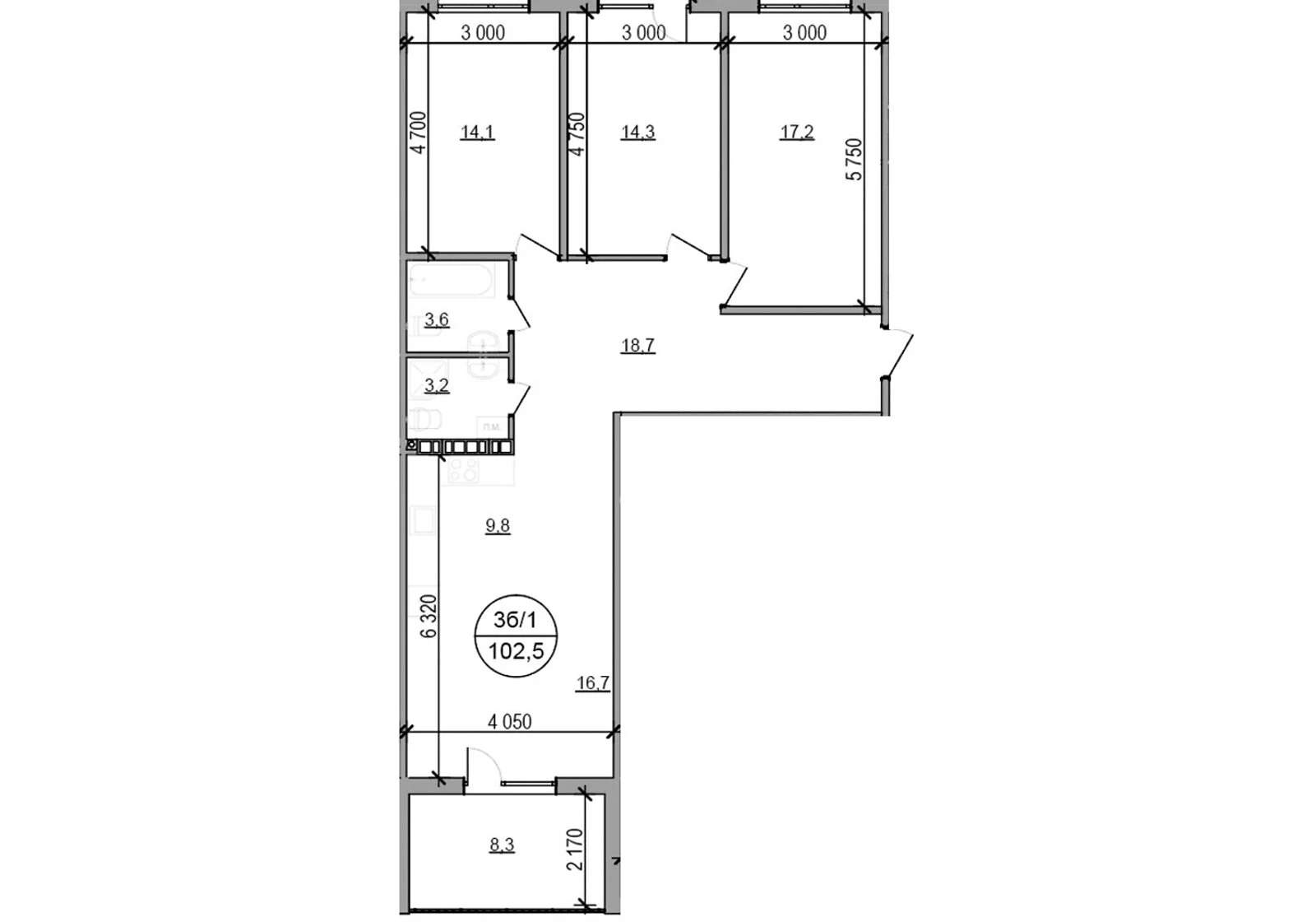 3-кімнатна квартира, Басівка: здача 2028, Whitebox, єВідновлення - фото 2