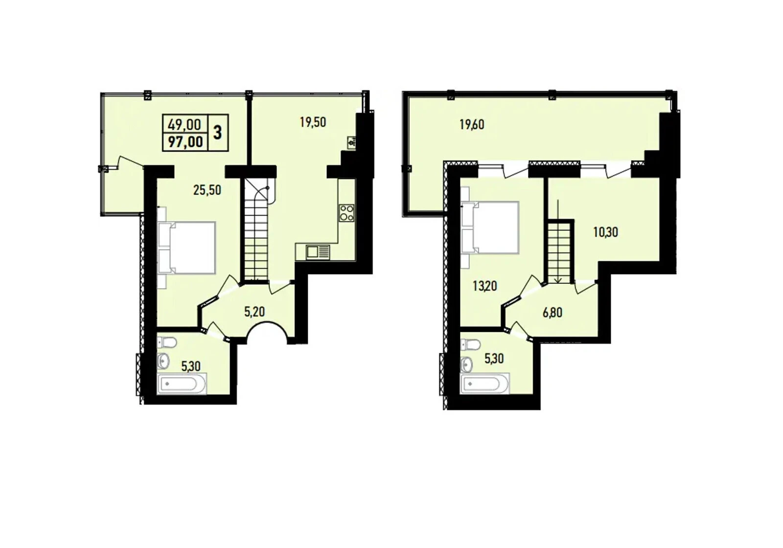3-кімнатна квартира, Дендропарковий: здача в 2027, тераси - фото 2