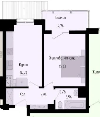 1-кімнатна квартира у ЖК Науковий: здача у 2026 році, переуступка - фото 3